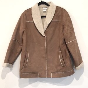 WinterSilks Tan Shearling Coat sz L